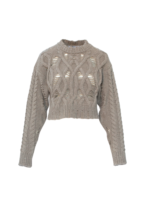 Cropped Cable Sweater — Aisling Camps